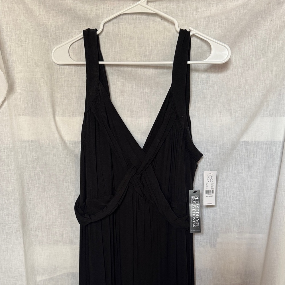 New York & Company Black Sleeveless Maxi Dress